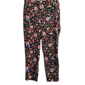 Boden Print Elastic Waist Pants Ponte Trousers